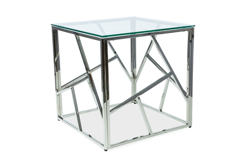 Konferenční stolky Expedo Konferenční stolek KAPPA 2, 55x55x55, sklo/chrom