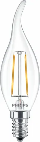 LED žárovky Philips CorePro LEDCandle ND 2-25W E14 BA35 827 CLEAR GLASS