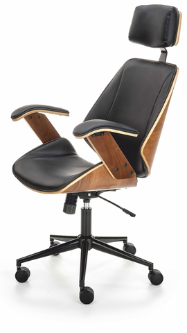 Židle Kasvo IGNAZIO kancelářské křeslo ořech / ekokůže černá