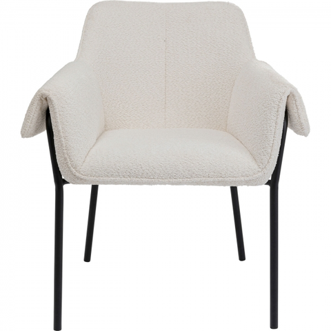 Jídelní židle KARE Design Krémová  jídelní židle s područkami Bess