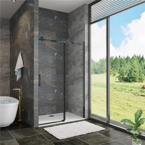 Sprchové kouty H K Posuvné sprchové dveře DIAMOND BLACK 96- 100x200 cm L/P varianta SE-DIAMONDBLACK100SET
