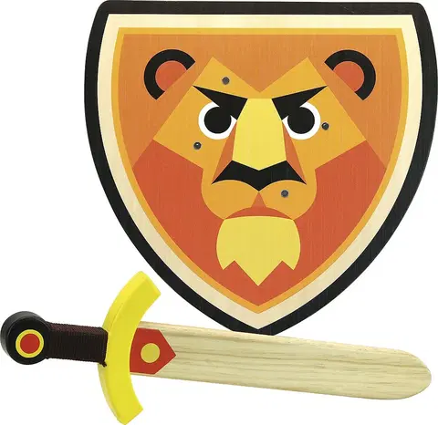Dětské zbraně Vilac Dřevěný štít a meč LION