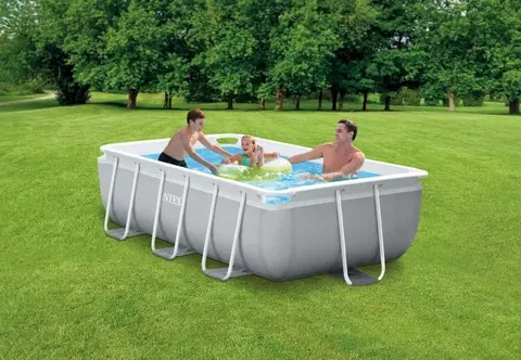 Bazény Obdélníkový zahradní bazén s filtrací a žebříkem 300 x 175 cm