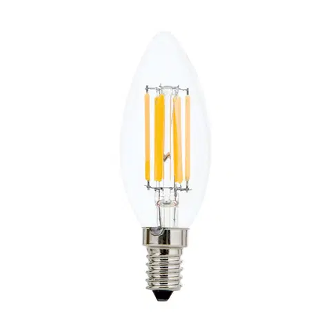 Stmívatelné LED žárovky Orion LED svíčka E14 5W filament, čirá 827 stmívatelná