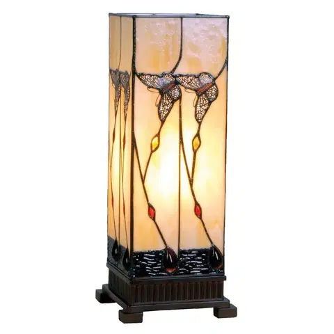 Stolní lampy Clayre&Eef Jantarová stolní lampa Amberly 45 cm