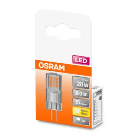 LED žárovky OSRAM Kolíčková LED žárovka OSRAM G4 2,6 W, teplá bílá, 300 lm