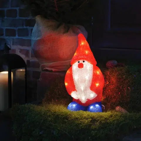 Venkovní vánoční figurky Konstsmide Christmas LED dekorace Santa Claus červená IP44 výška 36 cm