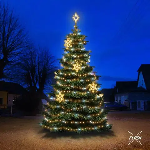 Sady na stromy DecoLED LED světelná sada na stromy vysoké 6-8m, teplá bílá s Flash, dekory EFD05W