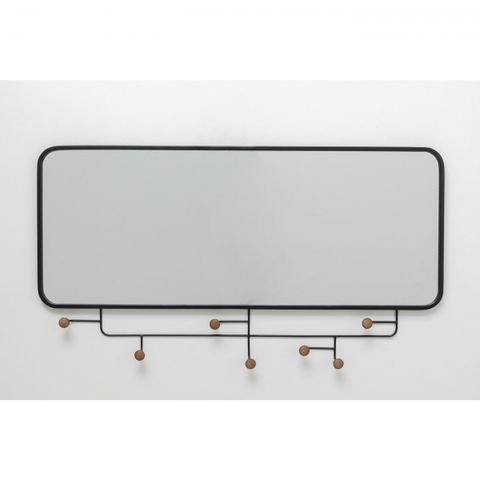 Věšáky na zeď KARE Design Závěsné zrcadlo s věšákem Gina 54x100cm