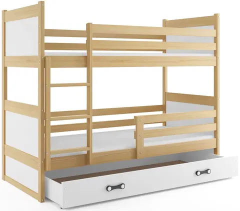 Postele BMS Dětská patrová postel RICO | borovice 80 x 190 cm Barva: Bílá