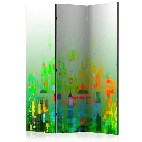 Paravány Paraván Abstract City Dekorhome 135x172 cm (3-dílný)