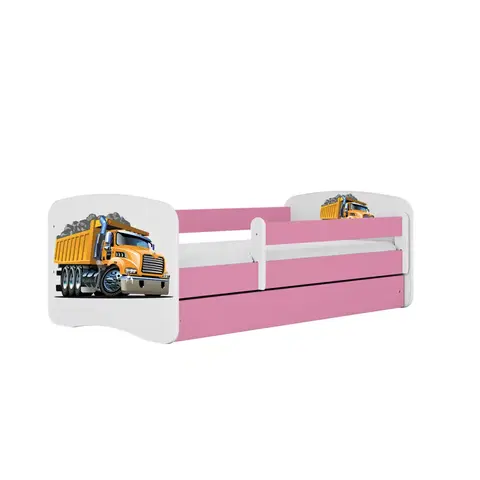 Dětské postýlky Kocot kids Dětská postel Babydreams tatra růžová, varianta 80x180, se šuplíky, bez matrace