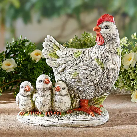 Dekorační figurky Dekorace "Kvočna s kuřaty"