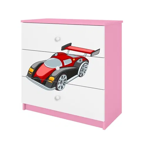 Dětský nábytek Kocot kids Komoda Babydreams 80 cm auto růžová