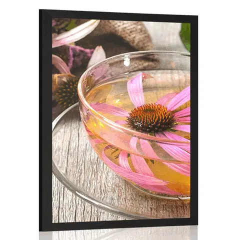 Zátiší Plakát šálek bylinkového čaje
