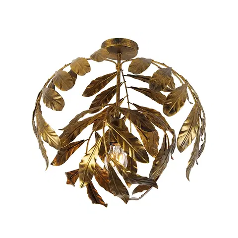 Stropni svitidla Vintage stropní svítidlo starožitné zlaté 45 cm - Linden