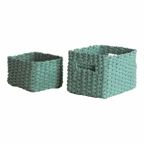 Úložné boxy Compactor Set pletených košíků Compactor Lisou, 2 dílný - zelený AQUA