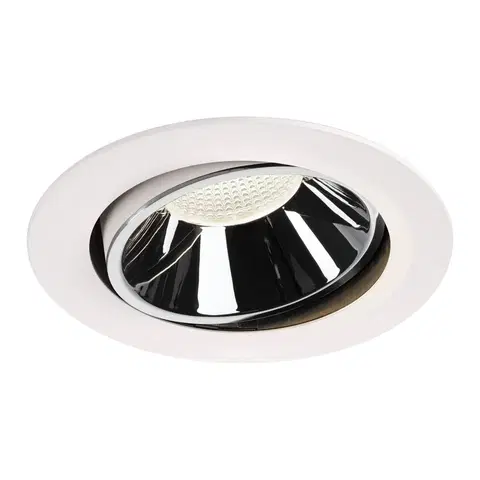 LED podhledová svítidla SLV BIG WHITE NUMINOS MOVE DL XL vnitřní LED zápustné stropní svítidlo bílá/chrom 4000 K 40° otočné a výkyvné 1003762
