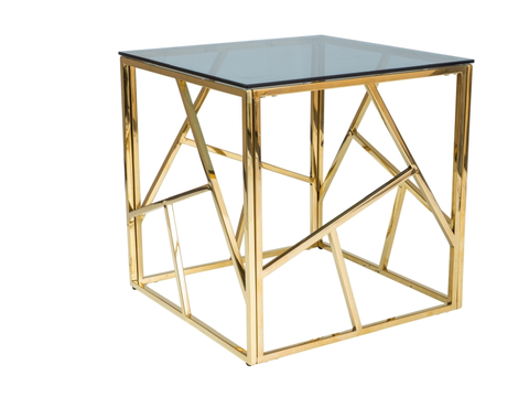 Konferenční stolky Signal Konferenční stolek ESCADA B | kouřové sklo / zlatý