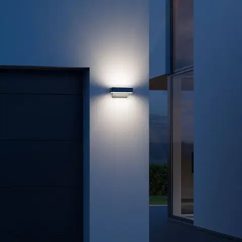 Inteligentní venkovní nástěnná svítidla STEINEL STEINEL L 810 SC LED LED senzorové nástěnné svítidlo, antracitová barva