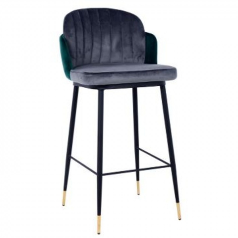 Barové židle KARE Design Barová stolička Hojas - šedá