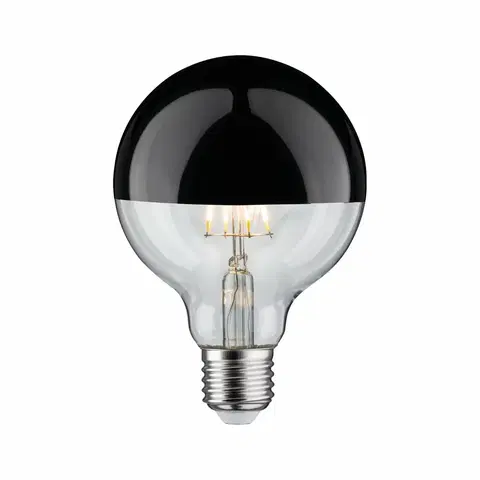 LED žárovky PAULMANN LED Globe 6,5 W E27 zrcadlový svrchlík černý chrom teplá bílá stmívatelné 286.77