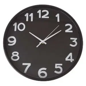 Hodiny Nástěnné hodiny City black, pr. 30,5 cm, plast