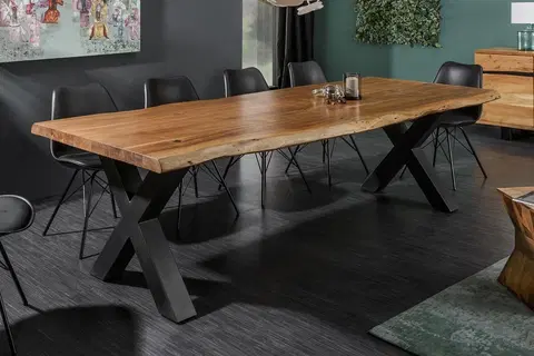 Jídelní stoly LuxD Designový jídelní stůl Massive X Honey 300 cm akácie