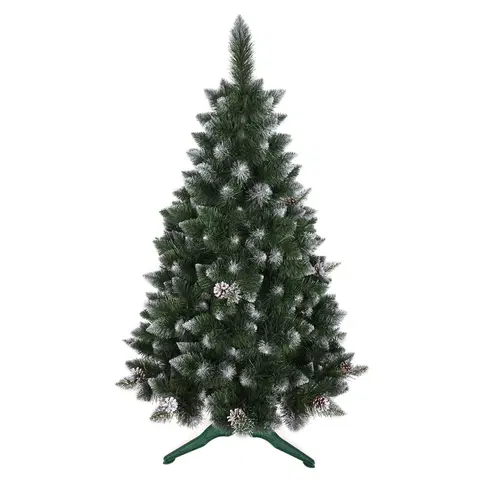 Vánoční stromky Vánoční stromeček borovice se šiškami a krystaly 150 cm