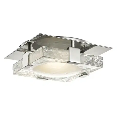 Designová stropní svítidla HUDSON VALLEY stropní svítidlo BOURNE ocel/sklo nikl/čirá LED 12W 3000K stmívatelné 9811-PN-CE