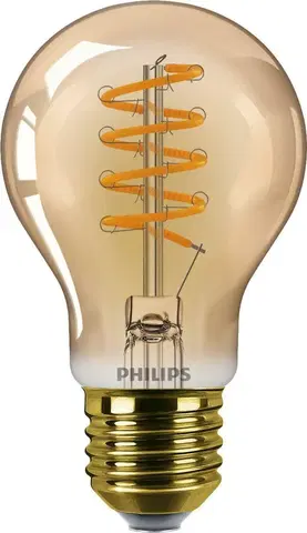 LED žárovky Philips LED filament žárovka E27 A60 5,5W (40W) 470lm 2200K stmívatelná, jantarová