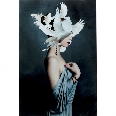 Fotoobrazy KARE Design Skleněný obraz Mother of Doves 80x120cm