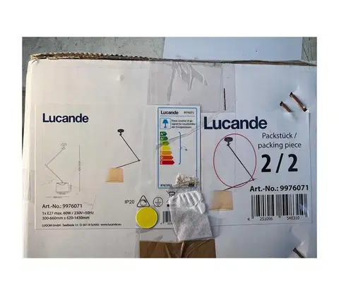 Svítidla Lucande Lucande - Lustr na tyči JOLLA 1xE27/60W/230V 