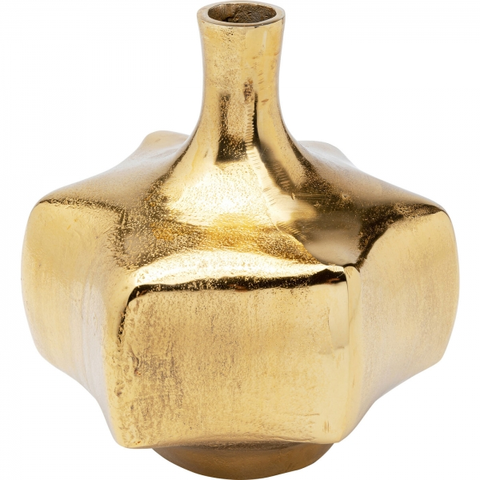 Dekorativní předměty KARE Design Zlatá kovová váza Isabella 30cm
