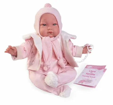 Hračky panenky ANTONIO JUAN - 81383 Můj první REBORN ALEJANDRA - realistická panenka s měkkým látkovým tělem