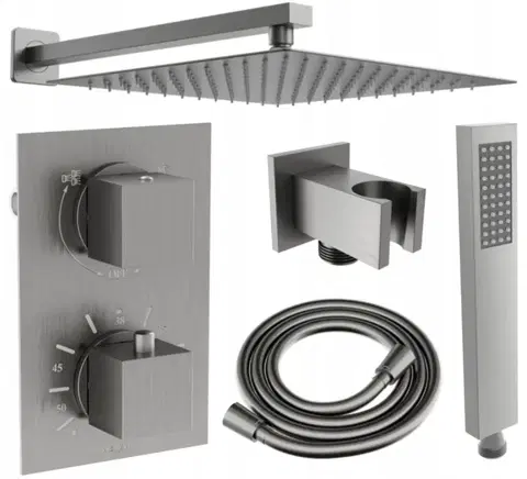 Sprchy a sprchové panely Sprchový set podomítkový MEXEN CUBE DR02 30 cm grafit