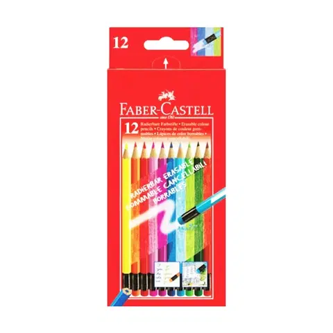 Hračky FABER CASTELL - Pastelky Faber-Castell gumovatelné 12 fareb