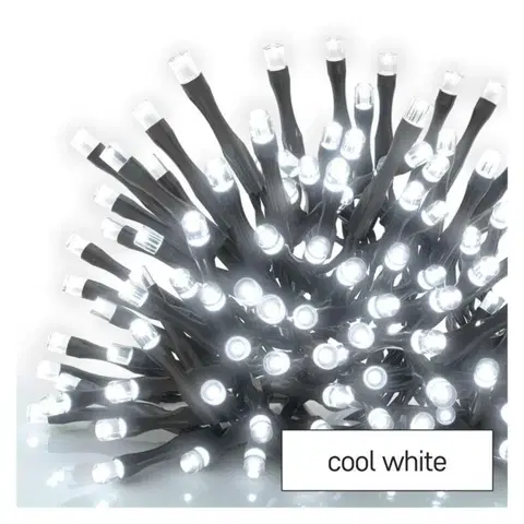 LED řetězy EMOS Standard LED spojovací vánoční řetěz, 5 m, venkovní i vnitřní, studená bílá D1AC02