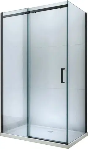 Sprchové kouty MEXEN/S OMEGA sprchový kout 160x100, transparent, černá 825-160-100-70-00