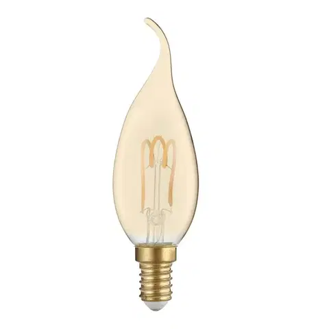LED žárovky ACA svíčková Spiral filament Amber Tip LED 3W E14 2700K 230V