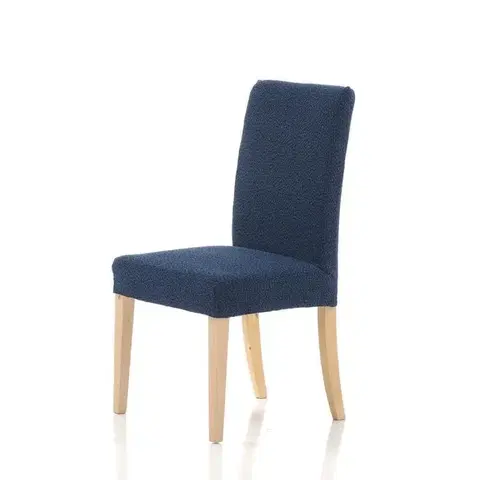 Židle Forbyt, Potah elastický na celou židli, komplet 2 ks Petra, modrá