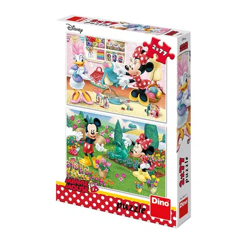 Hračky puzzle DINO - Walt Disney Pracovitá Minnie 2x77 dílků