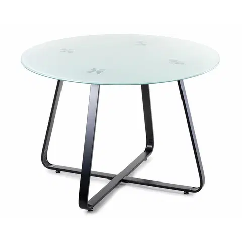Jídelní stoly DekorStyle Kulatý stůl Tika Black 110 cm