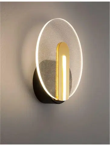 Designová nástěnná svítidla NOVA LUCE nástěnné svítidlo GENTI černý a zlatý hliník a akryl LED 1x7W 230V 3000K IP20 9545401