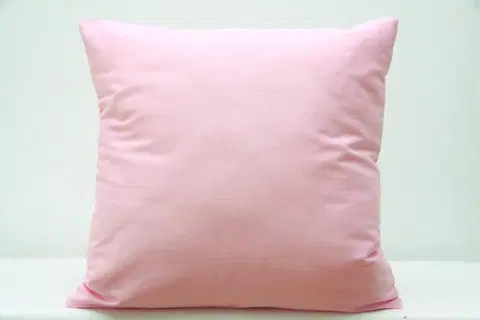 Dekorační povlaky na polštáře Bavlněný dekorační povlak na polštář ve světle růžové barvě
