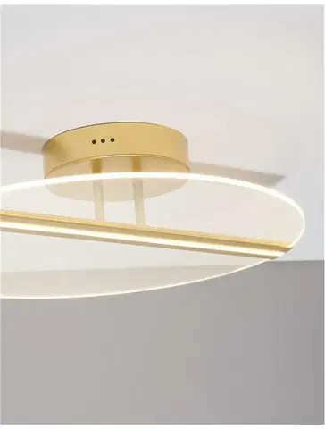 Designová stropní svítidla NOVA LUCE stropní svítidlo JERTUNA zlatý hliník a akryl LED 30W 230V 3000K IP20 9545330