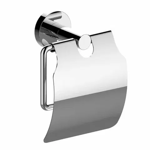 WC štětky SAPHO XR732 X-Round držák toaletního papíru, s krytem, stříbrná