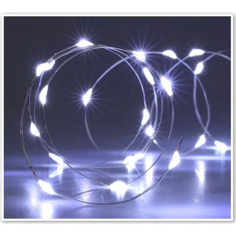 Vánoční dekorace Světelný drát Silver lights 40 LED, studená bílá, 195 cm