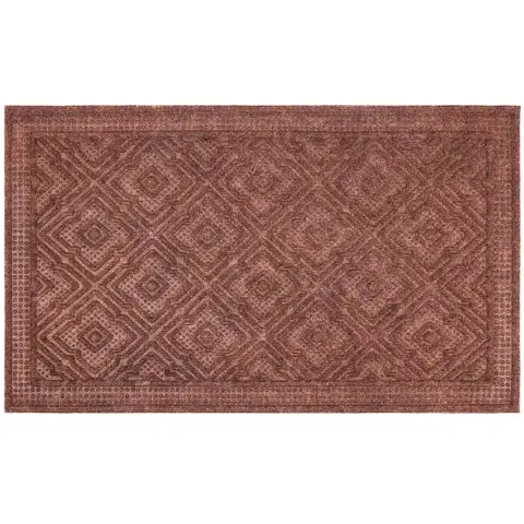 Koberce a koberečky Boma Trading Rohožka Vzor hnědá, 45 x 75 cm