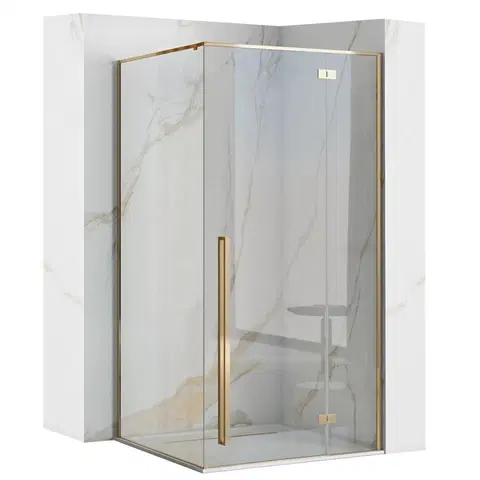 Sprchové kouty Sprchový kout Rea FARGO 80x100 cm zlatý